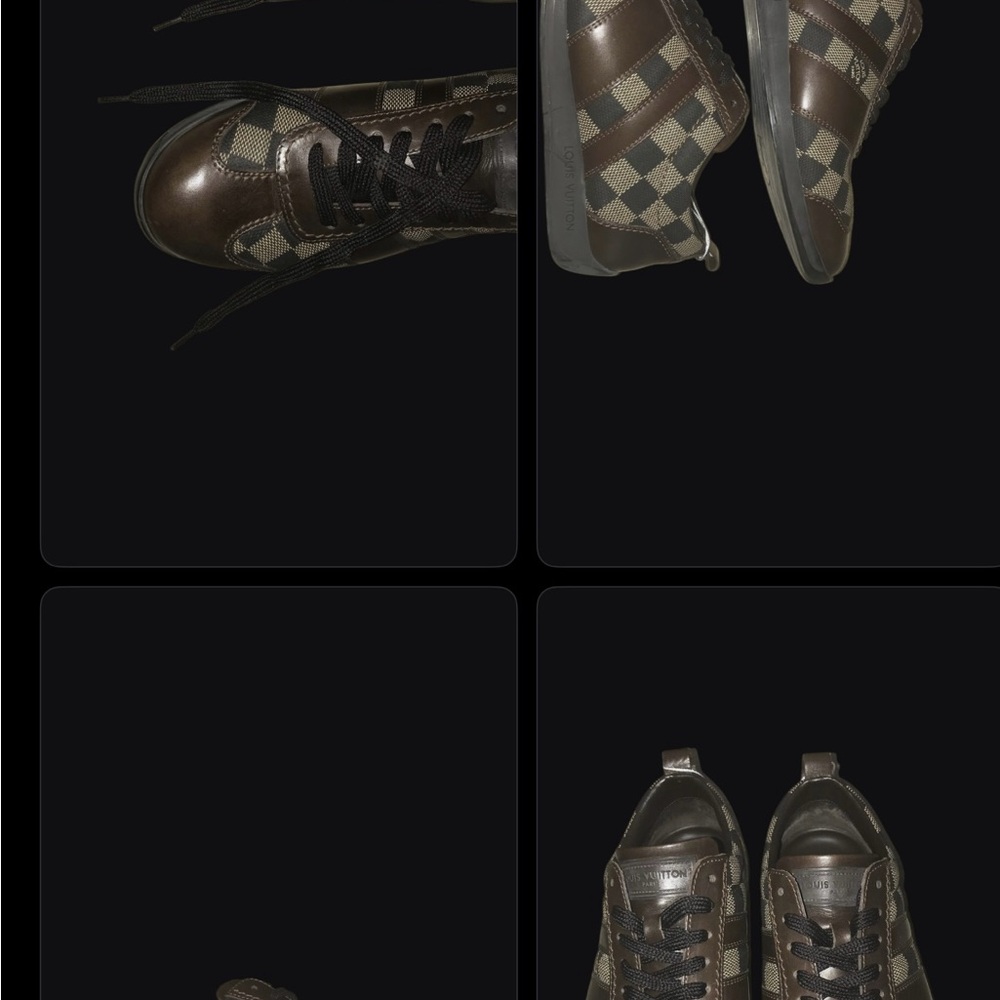 Louis Vuitton Brown. Checkered Sneakers. Slightly used .Man’s sized 6.5 - Picture 6 of 7